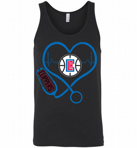 Nurse Heartbeat Love Los Angeles Clippers Tank - zezetee