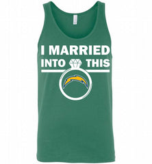 I MARRIED INTO THIS NFL Los Angeles Chargers Fans Gift Tank - zezetee
