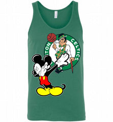 Disney Mickey Mouse Dabbing Boston Celtics Tank - zezetee
