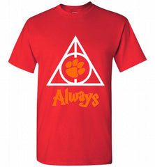 CLEMSON TIGERS UNIVERSITY PAW DEATHLY HALLOWS ALWAYS GIFT Shirt - zezetee