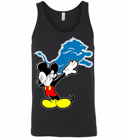 Disney Mickey Mouse Dabbing Detroit Lions Tank - zezetee