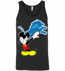 Disney Mickey Mouse Dabbing Detroit Lions Tank - zezetee