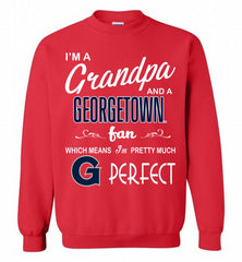 I'M A Grandpa And A Georgetown Hoyas Fan Crewneck Sweatshirt - zezetee