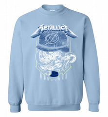 Metallica Skull Snake Tampa Bay Lightning Crewneck Sweatshirt - zezetee