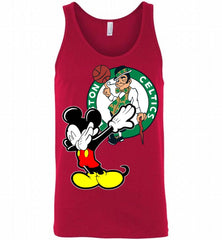 Disney Mickey Mouse Dabbing Boston Celtics Tank - zezetee