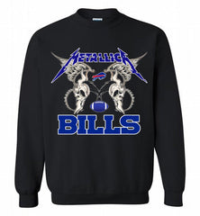 Metallica Buffalo Bills Logo Crewneck Sweatshirt - zezetee