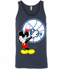 Disney Mickey Mouse Dabbing Philadelphia 76ers Tank - zezetee