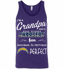 I'M A Grandpa And A Los Angeles Chargers Pretty Much Perfect Tank - zezetee