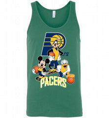 Mickey Goofy Donald Loves Indiana Pacers Basketball Fans Tank - zezetee