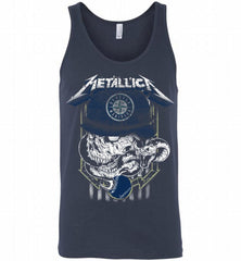 Metallica Skull Seattle Mariners Logo Tank - zezetee