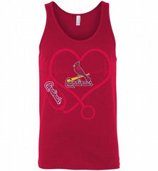 Nurse Heartbeat St Louis Cardinals Tank - zezetee