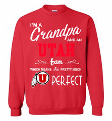 I'M A Grandpa And An Utah Utes Fan Crewneck Sweatshirt - zezetee