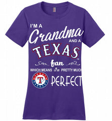 I'M A Grandma And A Texas Rangers Fans Gift Ladies Perfect - zezetee