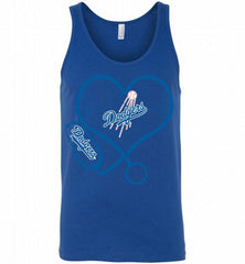 Nurse Heartbeat Los Angeles Dodgers Tank - zezetee