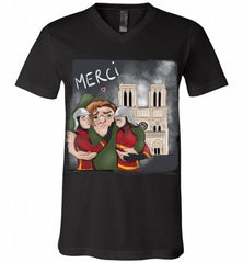The Hunchback of Notre Dame Firefighter Paris V-Neck Shirt - zezetee