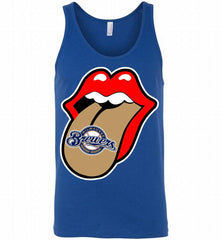 Milwaukee Brewers  x The Rolling Stones Logo Tank - zezetee