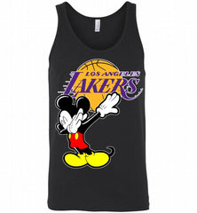 Disney Mickey Mouse Dabbing Los Angeles Lakers Tank - zezetee