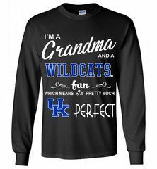 I'M A Grandma And A Kentucky Wildcats Fan Gildan Long Shirt - zezetee