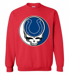 Indianapolis Colts Grateful Dead Logo Band Crewneck Sweatshirt - zezetee