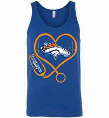 Nurse Heartbeat Denver Broncos Tank - zezetee