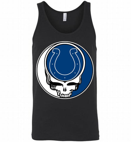 Indianapolis Colts Grateful Dead Logo Band Tank - zezetee