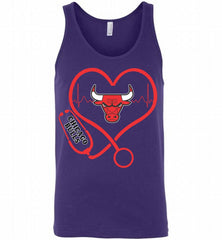 Nurse Heartbeat Love Chicago Bulls Tank - zezetee