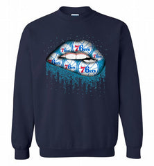 Lip Philadelphia 76ers Crewneck Sweatshirt - zezetee