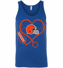 Nurse Heartbeat Cleveland Browns Tank - zezetee