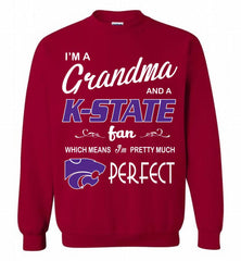 I'M A Grandma And A Kansas State Wildcats Fan Crewneck Sweatshirt - zezetee