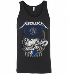 Metallica Skull San Diego Padres Logo Tank - zezetee