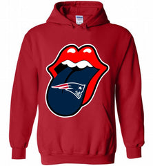 New England Patriots  x The Rolling Stones Logo Hoodie - zezetee