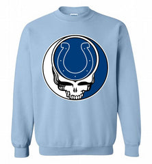 Indianapolis Colts Grateful Dead Logo Band Crewneck Sweatshirt - zezetee