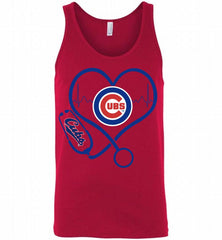 Nurse Heartbeat Chicago Cubs Tank - zezetee