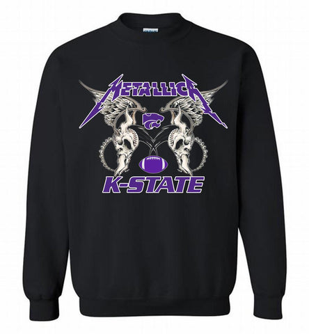 Metallica Kansas State Wildcats Logo Crewneck Sweatshirt - zezetee