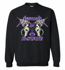 Metallica Kansas State Wildcats Logo Crewneck Sweatshirt - zezetee