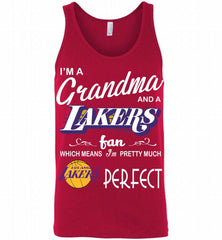 I'M A Grandma And A Los Angeles Lakers Fans Perfect Tank - zezetee