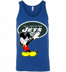 Disney Mickey Mouse Dabbing New York Jets Tank - zezetee