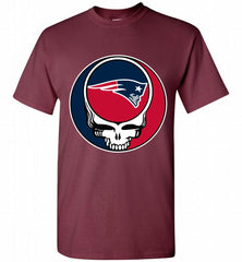 New England Patriots Grateful Dead Logo Band Shirt - zezetee