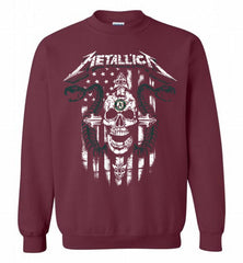 Metallica Oakland Athletics Logo Crewneck Sweatshirt - zezetee