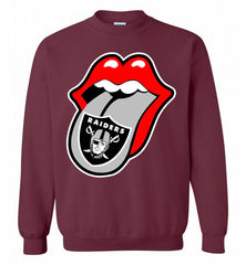 Oakland Raiders  x The Rolling Stones Logo Crewneck Sweatshirt - zezetee
