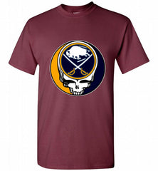 NHL TEAM BUFFALO SABRES X GRATEFUL DEAD LOGO BAND Shirt - zezetee