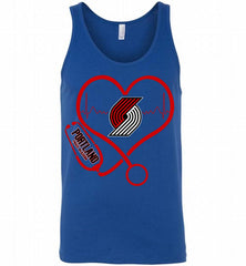 Nurse Heartbeat Love Portland Trail Blazers Tank - zezetee