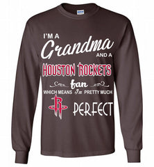I'M A Grandma And A Houston Rockets Fans Perfect Gildan Long Shirt - zezetee