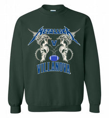 Metallica Villanova Wildcats Logo Crewneck Sweatshirt - zezetee