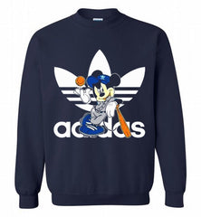 ADIDAS BASEBALL MICKEY MOUSE DISNEY SPORTS Crewneck Sweatshirt - zezetee
