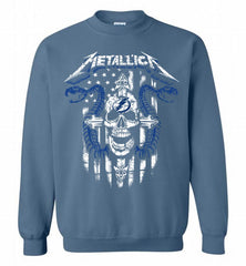 Metallica Snake Skull Tampa Bay Lightning Logo Crewneck Sweatshirt - zezetee