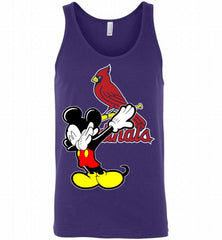 Disney Mickey Mouse Dabbing St Louis Cardinals Tank - zezetee