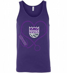 Nurse Heartbeat Love Sacramento Kings Tank - zezetee