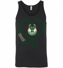 Nurse Heartbeat Love Milwaukee Bucks Tank - zezetee