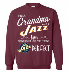 I'M A Grandma And A Utah Jazz Fans Perfect Crewneck Sweatshirt - zezetee